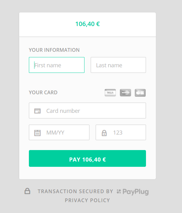 Paiement en ligne Payplug