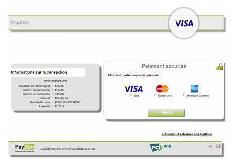 Paiement en ligne avec Payzen